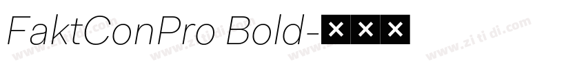 FaktConPro Bold字体转换